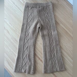 Zara kids Tan Cable Knit Pants